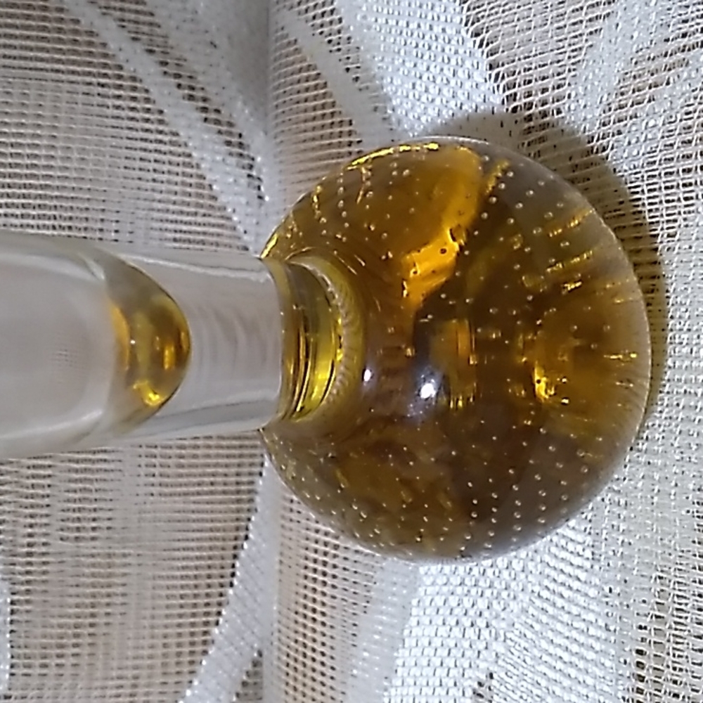 Beautiful Handblown Amber Art Glass Bud Vase